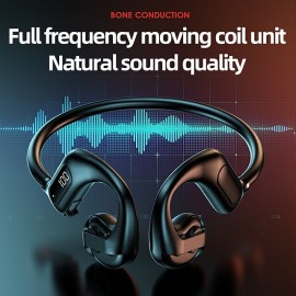 Bone Conduction Earphone bluetooth V5.3 Low Latency 13mm Dynamic Driver HiFi Stereo 200mAh LED Battery Display IPX6 Waterproof Outdoors Sports Earhooks Headset
 Bone Conduction Earphone bluetooth V5.3 Low Latency 13mm Dynamic Driver HiFi Stereo 200mAh LED Battery Display IPX6 Waterproof Outdoors Sports Earhooks Headset