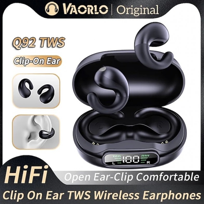 Q92 TWS Wireless Headset Clip On Ear Bluetooth Earphone With Mic Touch Ear-Clip Earring Earbuds Hifi Bass Sport Music Headphones
 Q92 TWS Wireless Headset Clip On Ear Bluetooth Earphone With Mic Touch Ear-Clip Earring Earbuds Hifi Bass Sport Music Headphones