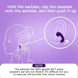 Wireless Ear Clip Bone Conduction Headphones Headset Clip On Open Ear Earbuds Bone Conduction Earbuds Head Set Workout Cycling Running Work Headphones Bone Conducting Induction Earphones
