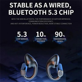Sport Bluetooth Headphones Noise Cancelling Wireless Headsets Gaming Earphones Not in Ear Stereo Earbuds Led Power Display Charging Case for Smartphone
