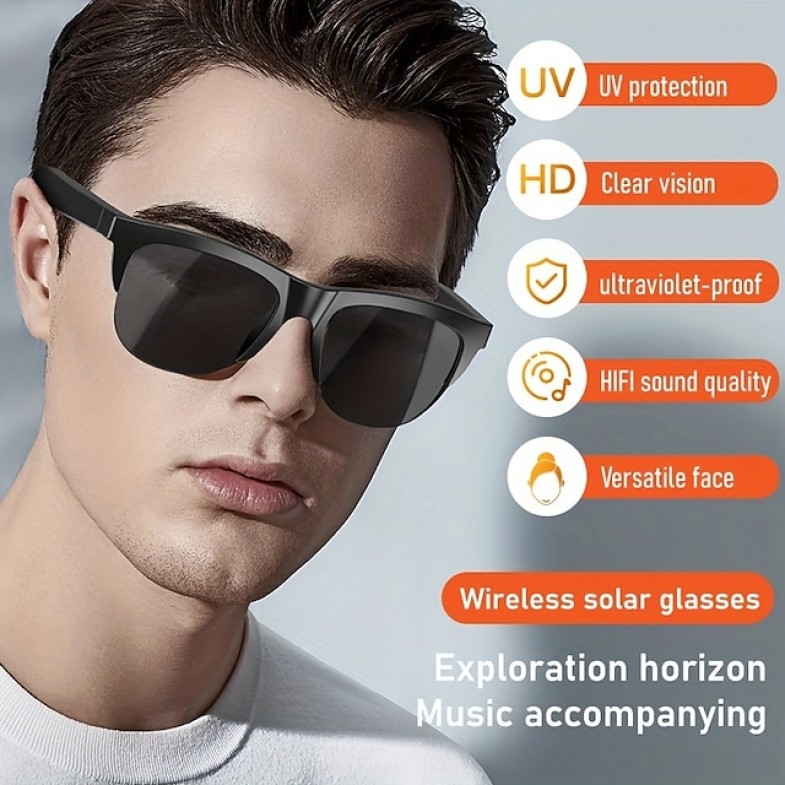 F08 Smart Bluetooth 5.3 Glasses Headphones Anti-Blue Light Stereo Dual Speaker Touch Wireless Outdoor Hi-Fi Sound Quality Eyeglasses Headphones
 F08 Smart Bluetooth 5.3 Glasses Headphones Anti-Blue Light Stereo Dual Speaker Touch Wireless Outdoor Hi-Fi Sound Quality Eyeglasses Headphones