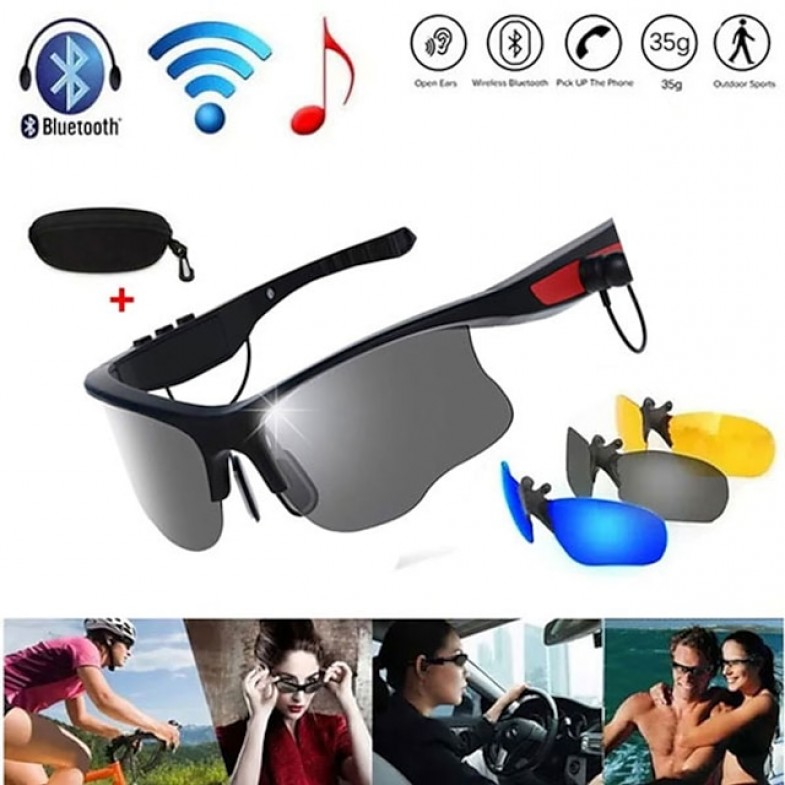 Smart Bluetooth 5.0 Eyelasses Polarized Lenses Men Women Sports Outdoor Glasses With In-Ear BT Earphones Headphones
 Smart Bluetooth 5.0 Eyelasses Polarized Lenses Men Women Sports Outdoor Glasses With In-Ear BT Earphones Headphones