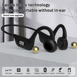 Sports Headphones Bone Conduction Earphones Wireless Bluetooth 5.2 Waterproof  Noise Reduction Headsets Mic MP3 Support SD Card
 Sports Headphones Bone Conduction Earphones Wireless Bluetooth 5.2 Waterproof  Noise Reduction Headsets Mic MP3 Support SD Card