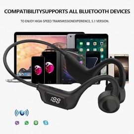 Sports Headphones Bone Conduction Earphones Wireless Bluetooth 5.2 Waterproof  Noise Reduction Headsets Mic MP3 Support SD Card
 Sports Headphones Bone Conduction Earphones Wireless Bluetooth 5.2 Waterproof  Noise Reduction Headsets Mic MP3 Support SD Card