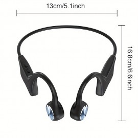 Bone Conduction HeadphonesWireless Open-Ear Headphones With Built-in Mic IPX7 Waterproof Sport Headset For Running Cycling Workout Gym
 Bone Conduction HeadphonesWireless Open-Ear Headphones With Built-in Mic IPX7 Waterproof Sport Headset For Running Cycling Workout Gym