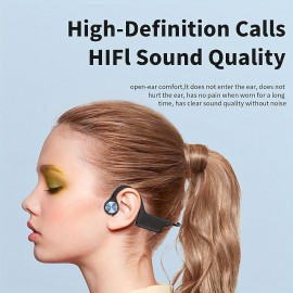 Bone Conduction HeadphonesWireless Open-Ear Headphones With Built-in Mic IPX7 Waterproof Sport Headset For Running Cycling Workout Gym
 Bone Conduction HeadphonesWireless Open-Ear Headphones With Built-in Mic IPX7 Waterproof Sport Headset For Running Cycling Workout Gym