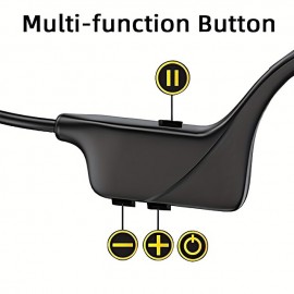 Bone Conduction HeadphonesWireless Open-Ear Headphones With Built-in Mic IPX7 Waterproof Sport Headset For Running Cycling Workout Gym
 Bone Conduction HeadphonesWireless Open-Ear Headphones With Built-in Mic IPX7 Waterproof Sport Headset For Running Cycling Workout Gym