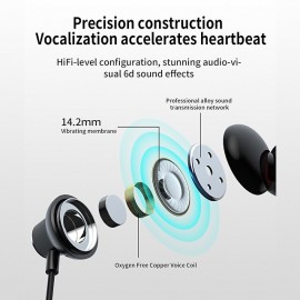 LANGSDOM L5Max neck-mounted sports Bluetooth headset listening to songs semi-in-ear ultra-long battery life noise reduction
