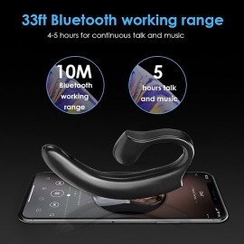Painless Ear-hook Bluetooth 5.0 EDR Business Headphoneergonomic design Non-earplugs Wireless sport Earphone with Mic
