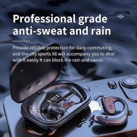 Bluetooth Headset Digital Display In-ear Hanging Ear External Sound To Ear With Charging Box Business Models Earphones
 Bluetooth Headset Digital Display In-ear Hanging Ear External Sound To Ear With Charging Box Business Models Earphones