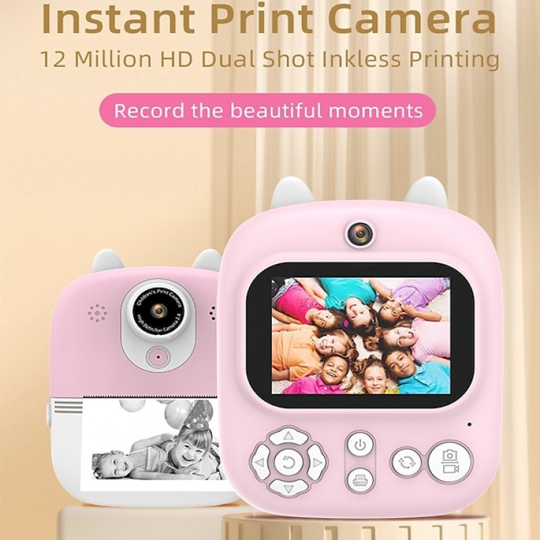 2.4inch P2 children print camera 800mA Thermal Printer Kids Digital Photo Camera
 2.4inch P2 children print camera 800mA Thermal Printer Kids Digital Photo Camera