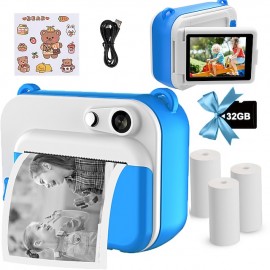 Children's Instant Print Camera 32G With Thermal Printer Kids Digital Photo Camera Girl's Toy Child Camera Video Boy's Birthday Christmas Gift
 Children's Instant Print Camera 32G With Thermal Printer Kids Digital Photo Camera Girl's Toy Child Camera Video Boy's Birthday Christmas Gift