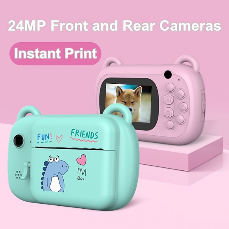 Kids Instant Printing Camera Mini Digital Camera With HD Video Recording Dual Lens Thermal Photo Paper Christmas Gift Boys Girls
 Kids Instant Printing Camera Mini Digital Camera With HD Video Recording Dual Lens Thermal Photo Paper Christmas Gift Boys Girls