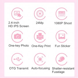 Kids Instant Printing Camera Mini Digital Camera With HD Video Recording Dual Lens Thermal Photo Paper Christmas Gift Boys Girls
 Kids Instant Printing Camera Mini Digital Camera With HD Video Recording Dual Lens Thermal Photo Paper Christmas Gift Boys Girls