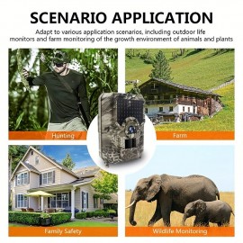 1080P 20MP Tracking Camera Hunting Camera With 120 PIR Sensor 0.3 Trigger Time Tracking Game Camera IP56 Waterproof Used For Wildlife Monitoring
