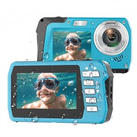 4K30FPS Waterproof Camera 56MP Underwater Cameras UHD Video Recorder Selfie IPS Dual Screens(3/2) 10FT Waterproof Digital Camera for Snorkeling on Vacation 1700mAh
 4K30FPS Waterproof Camera 56MP Underwater Cameras UHD Video Recorder Selfie IPS Dual Screens(3/2) 10FT Waterproof Digital Camera for Snorkeling on Vacation 1700mAh