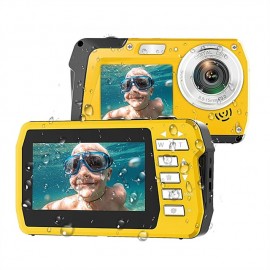 4K30FPS Waterproof Camera 56MP Underwater Cameras UHD Video Recorder Selfie IPS Dual Screens(3/2) 10FT Waterproof Digital Camera for Snorkeling on Vacation 1700mAh
 4K30FPS Waterproof Camera 56MP Underwater Cameras UHD Video Recorder Selfie IPS Dual Screens(3/2) 10FT Waterproof Digital Camera for Snorkeling on Vacation 1700mAh