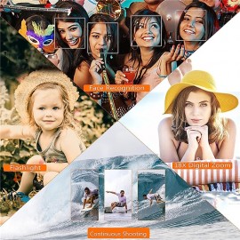 4K30FPS Waterproof Camera 56MP Underwater Cameras UHD Video Recorder Selfie IPS Dual Screens(3/2) 10FT Waterproof Digital Camera for Snorkeling on Vacation 1700mAh
 4K30FPS Waterproof Camera 56MP Underwater Cameras UHD Video Recorder Selfie IPS Dual Screens(3/2) 10FT Waterproof Digital Camera for Snorkeling on Vacation 1700mAh