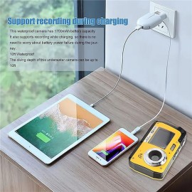 4K30FPS Waterproof Camera 56MP Underwater Cameras UHD Video Recorder Selfie IPS Dual Screens(3/2) 10FT Waterproof Digital Camera for Snorkeling on Vacation 1700mAh
 4K30FPS Waterproof Camera 56MP Underwater Cameras UHD Video Recorder Selfie IPS Dual Screens(3/2) 10FT Waterproof Digital Camera for Snorkeling on Vacation 1700mAh