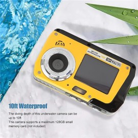 4K30FPS Waterproof Camera 56MP Underwater Cameras UHD Video Recorder Selfie IPS Dual Screens(3/2) 10FT Waterproof Digital Camera for Snorkeling on Vacation 1700mAh
 4K30FPS Waterproof Camera 56MP Underwater Cameras UHD Video Recorder Selfie IPS Dual Screens(3/2) 10FT Waterproof Digital Camera for Snorkeling on Vacation 1700mAh