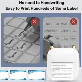 Mini Portable Printer Thermal Printing Sticker Wireless Inkless Mini Pocket Printer Self-adhesive Label Printer Photo Printer
 Mini Portable Printer Thermal Printing Sticker Wireless Inkless Mini Pocket Printer Self-adhesive Label Printer Photo Printer