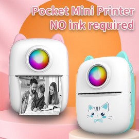 Portable Thermal Printer Wireless Inkless 203DPI Photo Label Memo Wrong Question Printing Machine With USB Cable for IOS Android(5 rolls thermal paper)
 Portable Thermal Printer Wireless Inkless 203DPI Photo Label Memo Wrong Question Printing Machine With USB Cable for IOS Android(5 rolls thermal paper)
