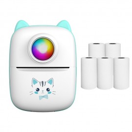 Portable Thermal Printer Wireless Inkless 203DPI Photo Label Memo Wrong Question Printing Machine With USB Cable for IOS Android(5 rolls thermal paper)
 Portable Thermal Printer Wireless Inkless 203DPI Photo Label Memo Wrong Question Printing Machine With USB Cable for IOS Android(5 rolls thermal paper)