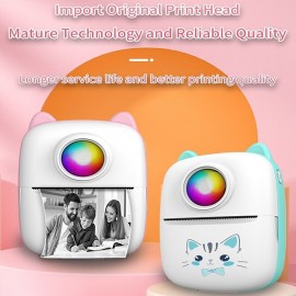 Portable Thermal Printer Wireless Inkless 203DPI Photo Label Memo Wrong Question Printing Machine With USB Cable for IOS Android(5 rolls thermal paper)
 Portable Thermal Printer Wireless Inkless 203DPI Photo Label Memo Wrong Question Printing Machine With USB Cable for IOS Android(5 rolls thermal paper)