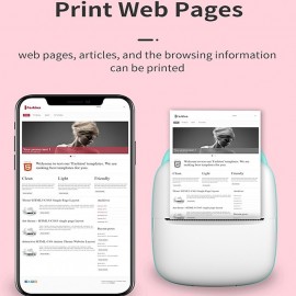 Portable Thermal Printer Wireless Inkless 203DPI Photo Label Memo Wrong Question Printing Machine With USB Cable for IOS Android(5 rolls thermal paper)
 Portable Thermal Printer Wireless Inkless 203DPI Photo Label Memo Wrong Question Printing Machine With USB Cable for IOS Android(5 rolls thermal paper)