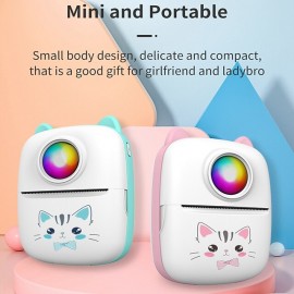 Portable Thermal Printer Wireless Inkless 203DPI Photo Label Memo Wrong Question Printing Machine With USB Cable for IOS Android(5 rolls thermal paper)
 Portable Thermal Printer Wireless Inkless 203DPI Photo Label Memo Wrong Question Printing Machine With USB Cable for IOS Android(5 rolls thermal paper)