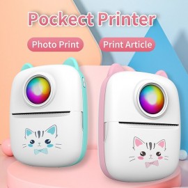 Portable Thermal Printer Wireless Inkless 203DPI Photo Label Memo Wrong Question Printing Machine With USB Cable for IOS Android(5 rolls thermal paper)
 Portable Thermal Printer Wireless Inkless 203DPI Photo Label Memo Wrong Question Printing Machine With USB Cable for IOS Android(5 rolls thermal paper)