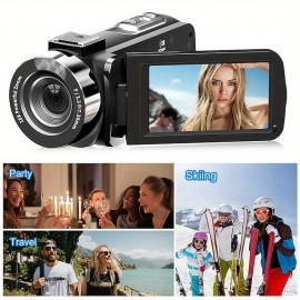 3-inch 4K Digital Camcorder Portable DV WIFI Touch Screen Ultra HD Video Camera 18x Digital Zoom PC Camera Video Recording Photography Camera
