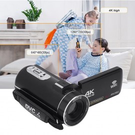 3-inch 4K Digital Camcorder Portable DV WIFI Touch Screen Ultra HD Video Camera 18x Digital Zoom PC Camera Video Recording Photography Camera
