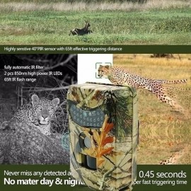 Upgraded version New Wild Camera Photo-Traps 12MP 1080P Motion Triggered Hunting Wildcamera Trap IP66 Waterproof Outdoor Night Vision Trail Camera
 Upgraded version New Wild Camera Photo-Traps 12MP 1080P Motion Triggered Hunting Wildcamera Trap IP66 Waterproof Outdoor Night Vision Trail Camera