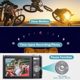 Digital Camera 1080P 48 Mega Pixels Vlogging Camera with 16X Zoom Mini Cameras Video Recorder Camcorder for Beginners Christmas Birthday Gift
 Digital Camera 1080P 48 Mega Pixels Vlogging Camera with 16X Zoom Mini Cameras Video Recorder Camcorder for Beginners Christmas Birthday Gift