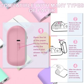 Mini Photo Printer For IPhone/Android 1000mAh Portable Thermal Photo Printer For Gift Study Notes Work Children Photo Picture Memo with 5 Rolls Sticker
 Mini Photo Printer For IPhone/Android 1000mAh Portable Thermal Photo Printer For Gift Study Notes Work Children Photo Picture Memo with 5 Rolls Sticker