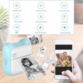 Mini Photo Printer For IPhone/Android 1000mAh Portable Thermal Photo Printer For Gift Study Notes Work Children Photo Picture Memo with 5 Rolls Sticker
 Mini Photo Printer For IPhone/Android 1000mAh Portable Thermal Photo Printer For Gift Study Notes Work Children Photo Picture Memo with 5 Rolls Sticker