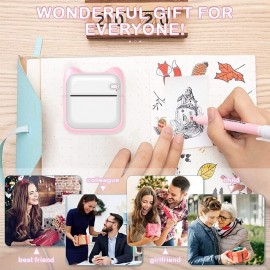 Mini Photo Printer For IPhone/Android 1000mAh Portable Thermal Photo Printer For Gift Study Notes Work Children Photo Picture Memo with 5 Rolls Sticker
 Mini Photo Printer For IPhone/Android 1000mAh Portable Thermal Photo Printer For Gift Study Notes Work Children Photo Picture Memo with 5 Rolls Sticker