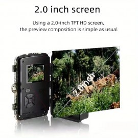 Infrared Animal Camera Outdoor HD Hunting Night Vision Tracking Induction Waterproof Hunting Camera With Card 32GB No Battery Power Delivery 8 Batteries No. 5
