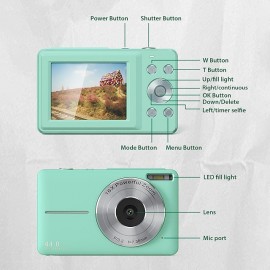 Digital Camera 1080P 44MP Vlogging Camera with LCD Screen 16X Zoom Compact Portable Mini Rechargeable Camera Gifts for Students Teens Adults Girls Boys
 Digital Camera 1080P 44MP Vlogging Camera with LCD Screen 16X Zoom Compact Portable Mini Rechargeable Camera Gifts for Students Teens Adults Girls Boys