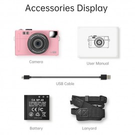 Digital Camera 1080P 48MP Video Camcorder 3.0 Inch TFT LCD Screen Auto Focus 16X Digital Zoom Anti-shake
