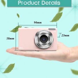 Digital Camera 2.7K 48MP Vlogging Camera Autofocus Digital Spot and Shooting Camera with 32GB Memory Card 16x Zoom Time-Lapse Digital Camera Suitable for Kids Teens Students Boys & Girls
