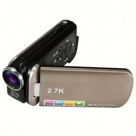 2.7K 48MP Video Camera Camcorder 270Rotation 2.7 IPS Screen Handheld Digital Camcorder Remote Control Camera For YouTube-Champagne Gold
 2.7K 48MP Video Camera Camcorder 270Rotation 2.7 IPS Screen Handheld Digital Camcorder Remote Control Camera For YouTube-Champagne Gold