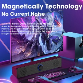 4D Surround Sound BT 5.0 Speakers Computer Speakers Stereo Subwoofer Suitable For Laptop Computer Theater TV Soundbar Box Home Theater
