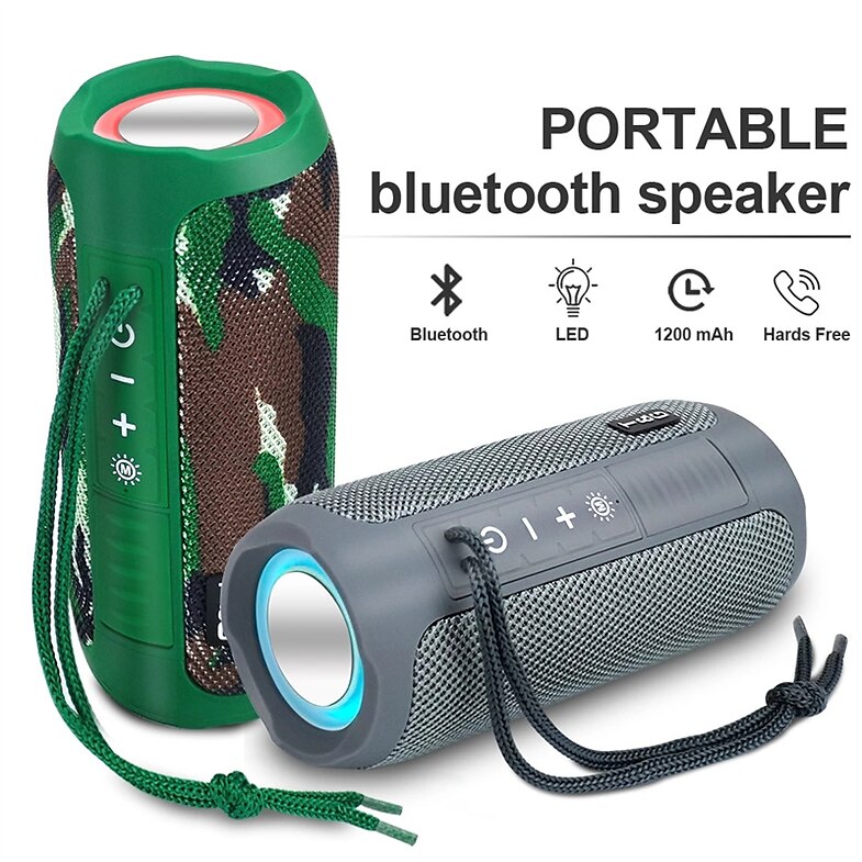T&G227 Portable Bluetooth Speaker Wireless Bass With LED Color Light, Subwoofer Outdoor Waterproof Column Boombox Stereo Music FM
 T&G227 Portable Bluetooth Speaker Wireless Bass With LED Color Light, Subwoofer Outdoor Waterproof Column Boombox Stereo Music FM