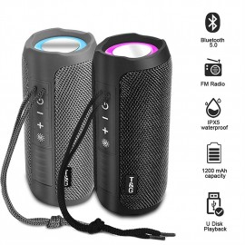 T&G227 Portable Bluetooth Speaker Wireless Bass With LED Color Light, Subwoofer Outdoor Waterproof Column Boombox Stereo Music FM
 T&G227 Portable Bluetooth Speaker Wireless Bass With LED Color Light, Subwoofer Outdoor Waterproof Column Boombox Stereo Music FM
