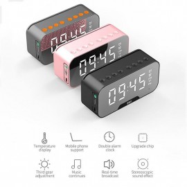 LED Dual Alarm Clock Wireless FM Radio Dimmer Phone Holder With Speaker Bluetooth 5.0 Mirror Clock Home Office Phone Supplies
 LED Dual Alarm Clock Wireless FM Radio Dimmer Phone Holder With Speaker Bluetooth 5.0 Mirror Clock Home Office Phone Supplies