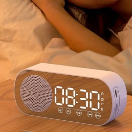 Led Mirror Digital Alarm Clock Speaker Wireless Clock For Home Office Big Time Display Table Alarm Clock Wireless Speaker Subwoofer Music Player Support
 Led Mirror Digital Alarm Clock Speaker Wireless Clock For Home Office Big Time Display Table Alarm Clock Wireless Speaker Subwoofer Music Player Support
