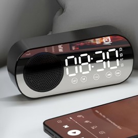 Led Mirror Digital Alarm Clock Speaker Wireless Clock For Home Office Big Time Display Table Alarm Clock Wireless Speaker Subwoofer Music Player Support
 Led Mirror Digital Alarm Clock Speaker Wireless Clock For Home Office Big Time Display Table Alarm Clock Wireless Speaker Subwoofer Music Player Support