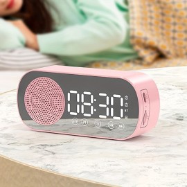 Led Mirror Digital Alarm Clock Speaker Wireless Clock For Home Office Big Time Display Table Alarm Clock Wireless Speaker Subwoofer Music Player Support
 Led Mirror Digital Alarm Clock Speaker Wireless Clock For Home Office Big Time Display Table Alarm Clock Wireless Speaker Subwoofer Music Player Support